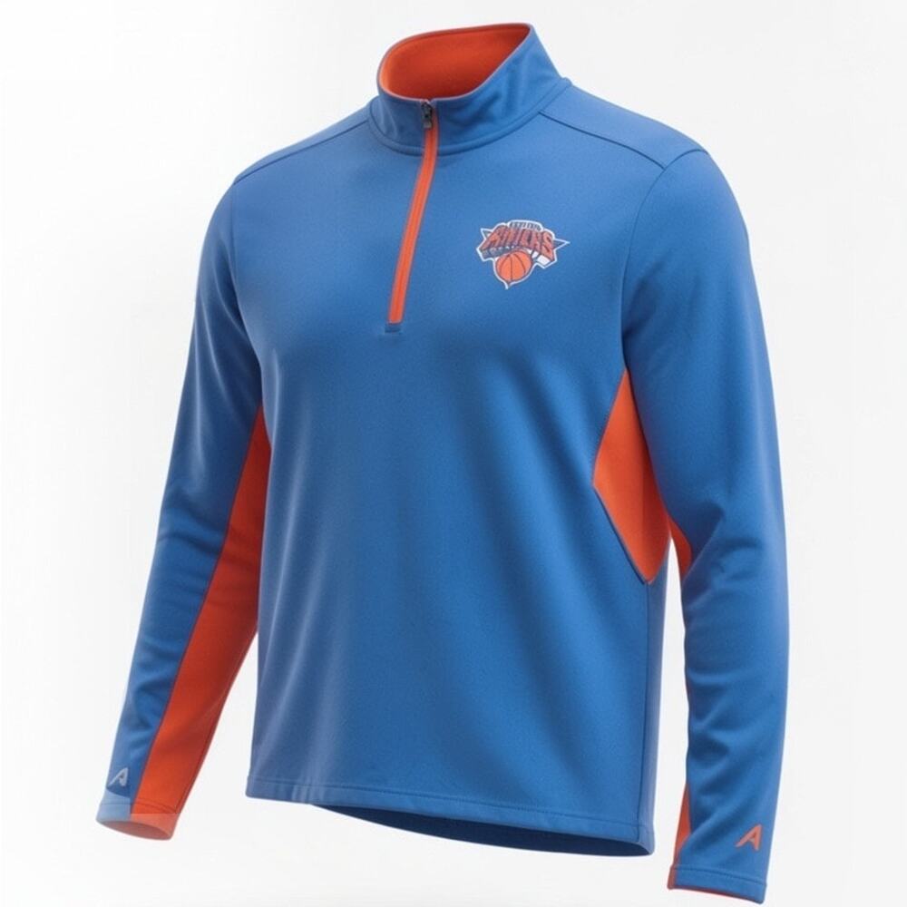 Antigua New York Knicks 1/4 Zip Men's Size Large Long Sleeve MSRP $69.99